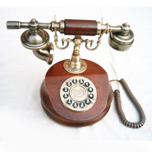 实木工艺品仿古电话机时尚古典型家庭办公装饰品批发信息