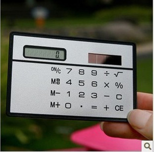 3135韩国可爱高档超薄型便携式卡片太阳能计算器学习办公用品信息