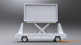 易卡电动车商业会展广告宣传广告车三面翻液晶显示信息