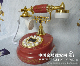 【厂家直销】陶瓷工艺品创意礼品贵夫人仿古电话机T-18K信息