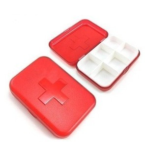 A161居家必备十字6格药盒便携式环保药盒带盖医药盒信息
