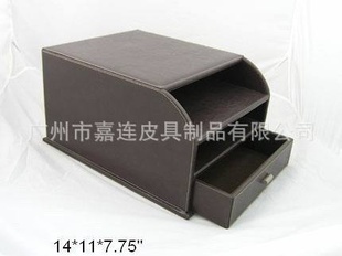 广州厂家定制高档三层PU皮文件收纳盒信息