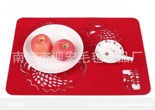 批发定制独特造型毛毡餐垫信息