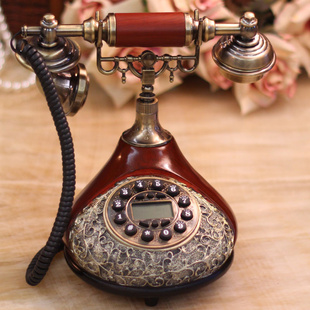 代理加盟欧式仿古电话机创意办公电话复古电话来电显示有绳电话信息