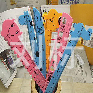 韩国文具卡通动物直尺学生米尺18厘米网络热销信息