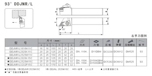 DDJNR/L2525M11C数控车刀内孔车刀瑞典车刀切断车刀信息