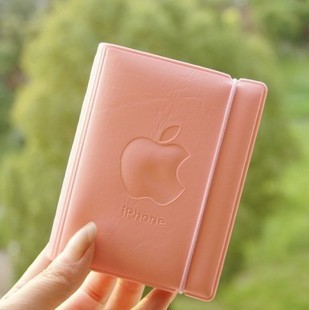 韩国文具新款苹果32位卡包-带皮筋（粉红）信息