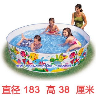 原装INTEX-56452海洋公园硬胶游泳池家庭戏水池鱼池浴池免充气信息