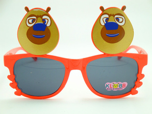 熊出没卡通眼镜遮阳防紫外线UV400儿童太阳镜熊二眼镜框架厂家信息