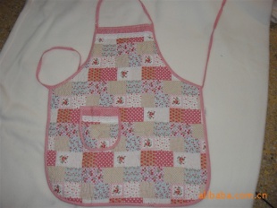 田园风格，绗缝围裙，温馨拼布全棉花边围裙信息