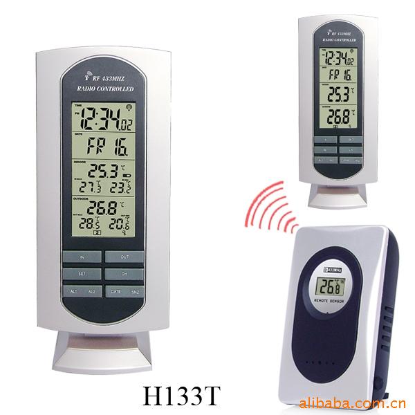RF无线气象站,LCD电子钟,室内外温度计信息
