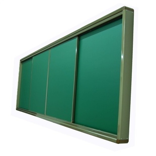 专业生产130*400cm单樔推拉式黑板可装电子白板信息