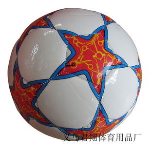厂家直销五角星欧冠比赛足球机缝足球（生产现货）定做批发信息