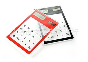 可加印logo超薄太阳能透明计算器8位触摸屏计算器信息