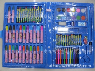 厂家定做86儿童绘画套装文具套装画笔蜡笔水彩笔套装信息