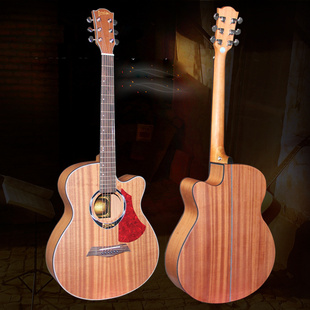 厂家直销40寸民谣吉他沙比利面板玫瑰木指板设计者系列信息