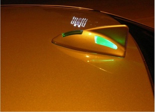 最新款第三代汽车太阳能爆闪灯鲨鱼鳍天线灯双侧防追尾警示灯不带信息