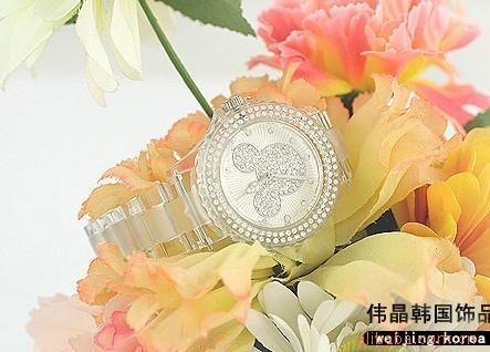 韩国饰品时尚可爱满钻米奇女手表信息