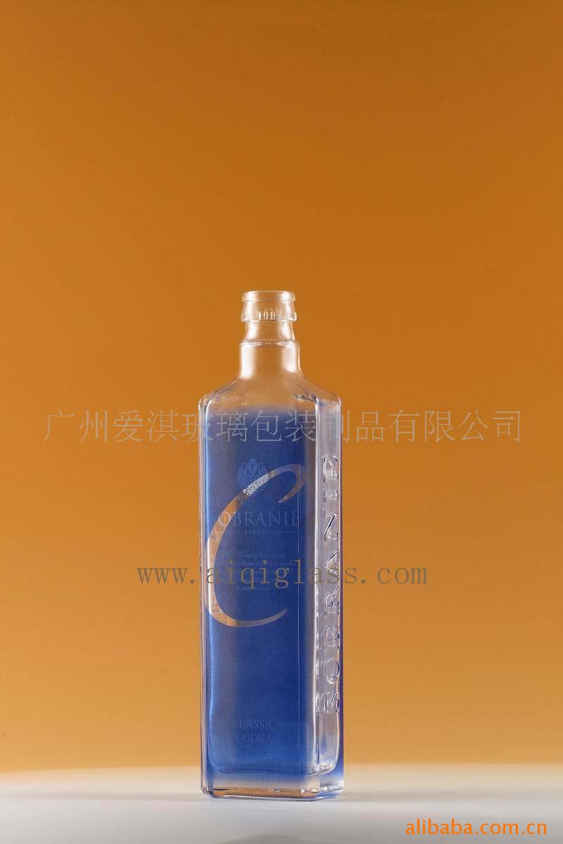 WB087蓝色玻璃酒瓶加工信息