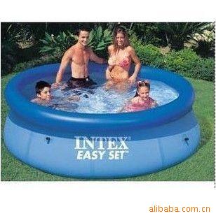 intex家庭大型游泳池圆形游泳池充气游泳池56930戏水池玩水洗澡池信息