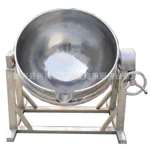 200L不锈钢蒸汽可倾式夹层锅商用大型搅拌蒸煮锅信息