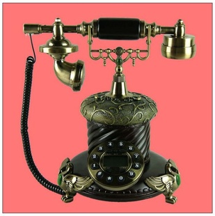 仿古田园工艺特价出口实木电话机有来电显示欧式古典电话机信息