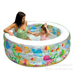 美国INTEX㊣58480金鱼水池儿童充气游泳池充气浴缸信息