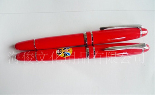 海俊制笔厂直销中国红钢笔中国红签字笔中国红脸谱笔批发信息