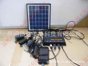 便携式太阳能发电机两盏LED灯手机充电298元信息