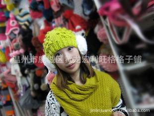 帽子毛线帽子批发带毛球耳罩帽子信息