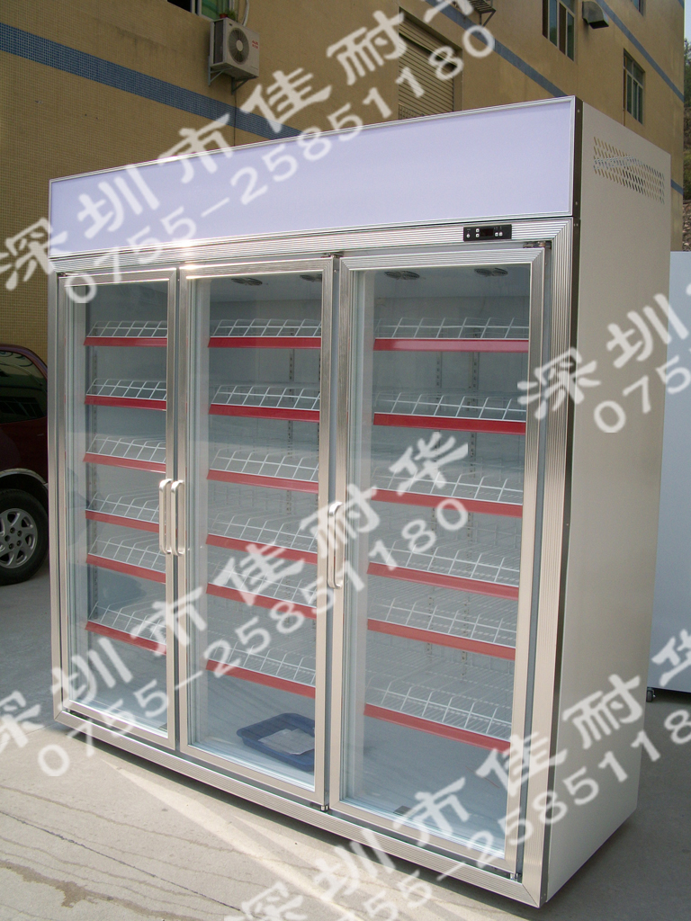 JZ-3EF中档展示柜 立体饮料柜 便利店冷柜 3门展示柜信息