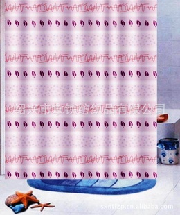 厂家来样、来稿定制各种规格、各种图案的全涤浴帘。印花浴帘信息