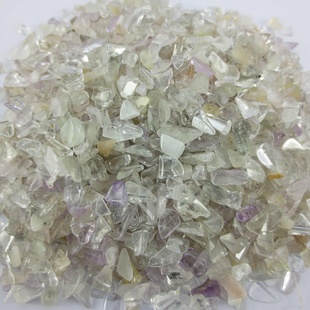 天然水晶浅紫晶碎石可用于各类不定形碎料首饰花卉颗粒材料信息