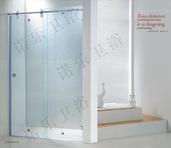 超宽门洞平开淋浴门，浴室简易玻璃隔断信息