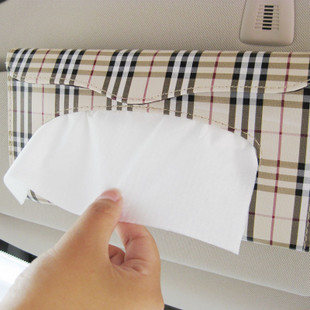 车用纸巾盒汽车车载遮阳板纸巾盒米格子纸巾抽加厚款01-10A697信息