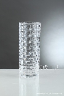 藤编直筒玻璃花瓶批发水晶玻璃花瓶水培花瓶花器信息