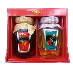 韩国原装进口韩国蜂蜜套装（红参蜜+五味子蜜）送礼首选信息