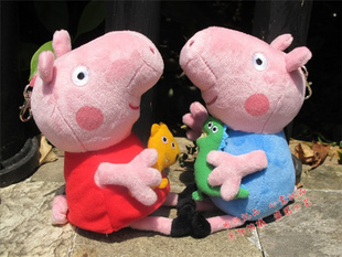 英国PeppaPig原单正品粉红猪小妹乔治与佩佩猪毛绒玩具公仔信息