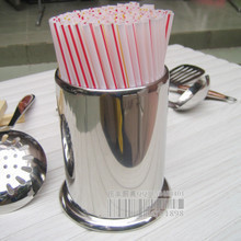 高级豪华不锈钢筷子筒/吸管座/珍珠奶茶吸管座（大号信息