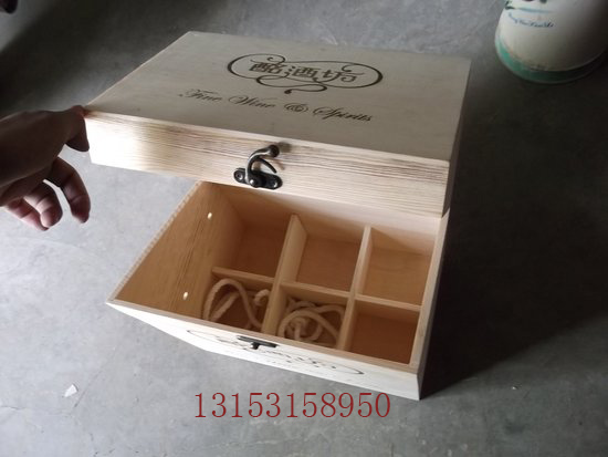 红酒木盒 葡萄酒盒订做 原木质酒盒信息