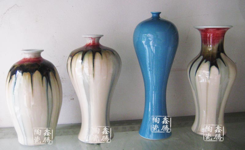 高档粉彩花瓶，窑变陶瓷花瓶，手工陶瓷花瓶信息
