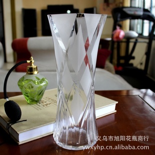 [旭阳]厂家直销透明玻璃花瓶磨砂花瓶批发新款花插装饰水培信息