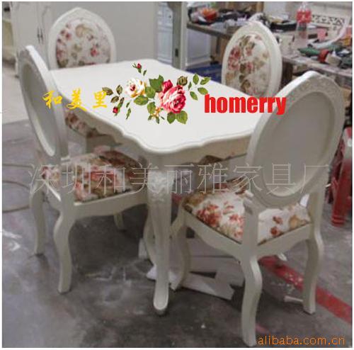 欧式餐桌椅白色家具雕花家具美式乡村家具信息