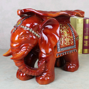 东南亚风格泰国仿红木大象换鞋凳子玻璃钢工艺品加强树脂摆件批发信息