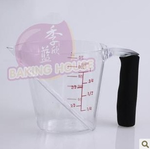 耐热耐高温塑料计量杯斜口带刻度透明量杯250ml[303029]信息