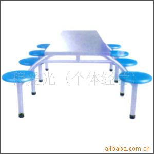 8人塑钢圆凳快餐桌椅信息
