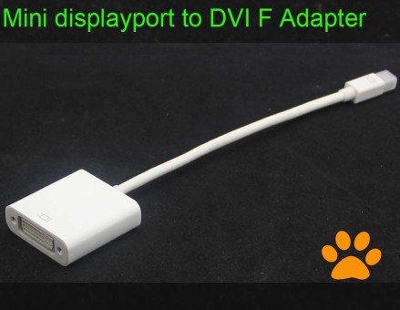 Mini displayport 转DVI适配器,白色塑胶外信息