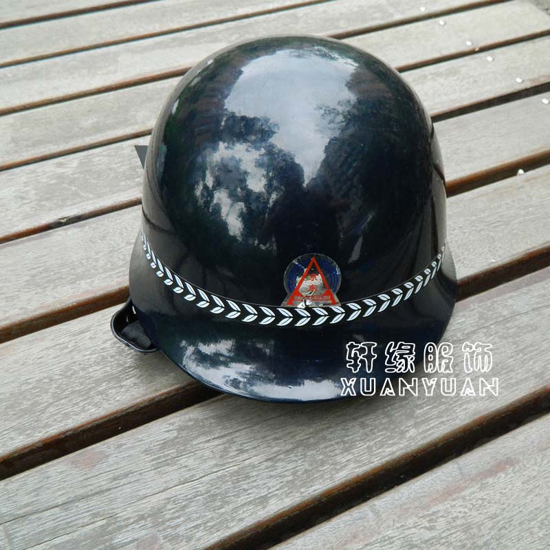 黑色全钢头盔 保安钢盔 轻头盔 保安帽 执勤头盔信息