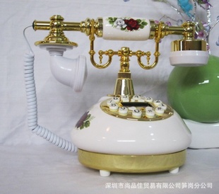 家居饰品批发陶瓷复古电话机特价批发家居摆件DG-SPJ-TC-503信息