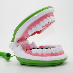 奇玩创意家居个性搞怪牙齿造型电话机座机有线电话机信息